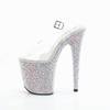 Pleaser - BEJEWELED808MS Sandaal met enkelband, Paaldans schoenen - Wit Product image